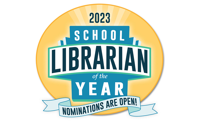 School Librarian of the Year logo with an