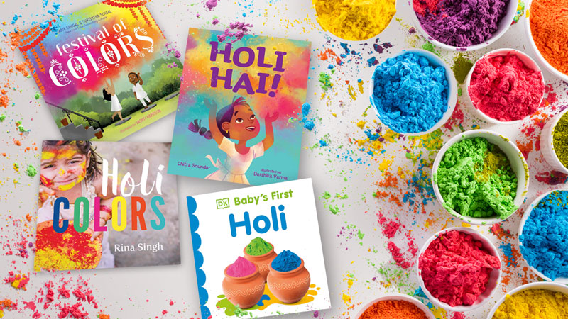 Cover of the 4 title montage with colorful holi photo: Photo by spukkato/Getty Images