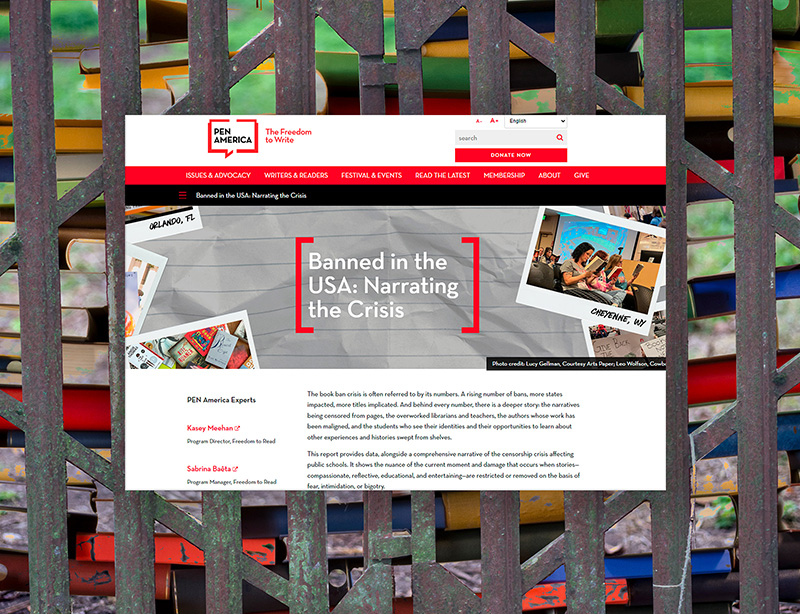 PEN America Report Documents Attempts to Ban Books about Sexual Violence and Rape