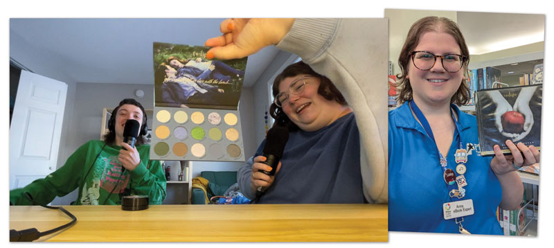 From left: Sam Saucier and Lori Rodriguez, cohosts of the Gender Forking podcast; Anna Kopinska.